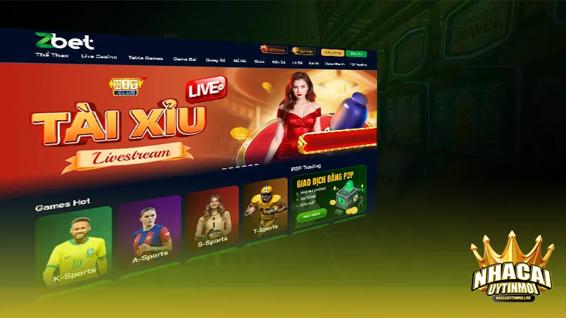 giao diện trang chủ nhà cái Zbet